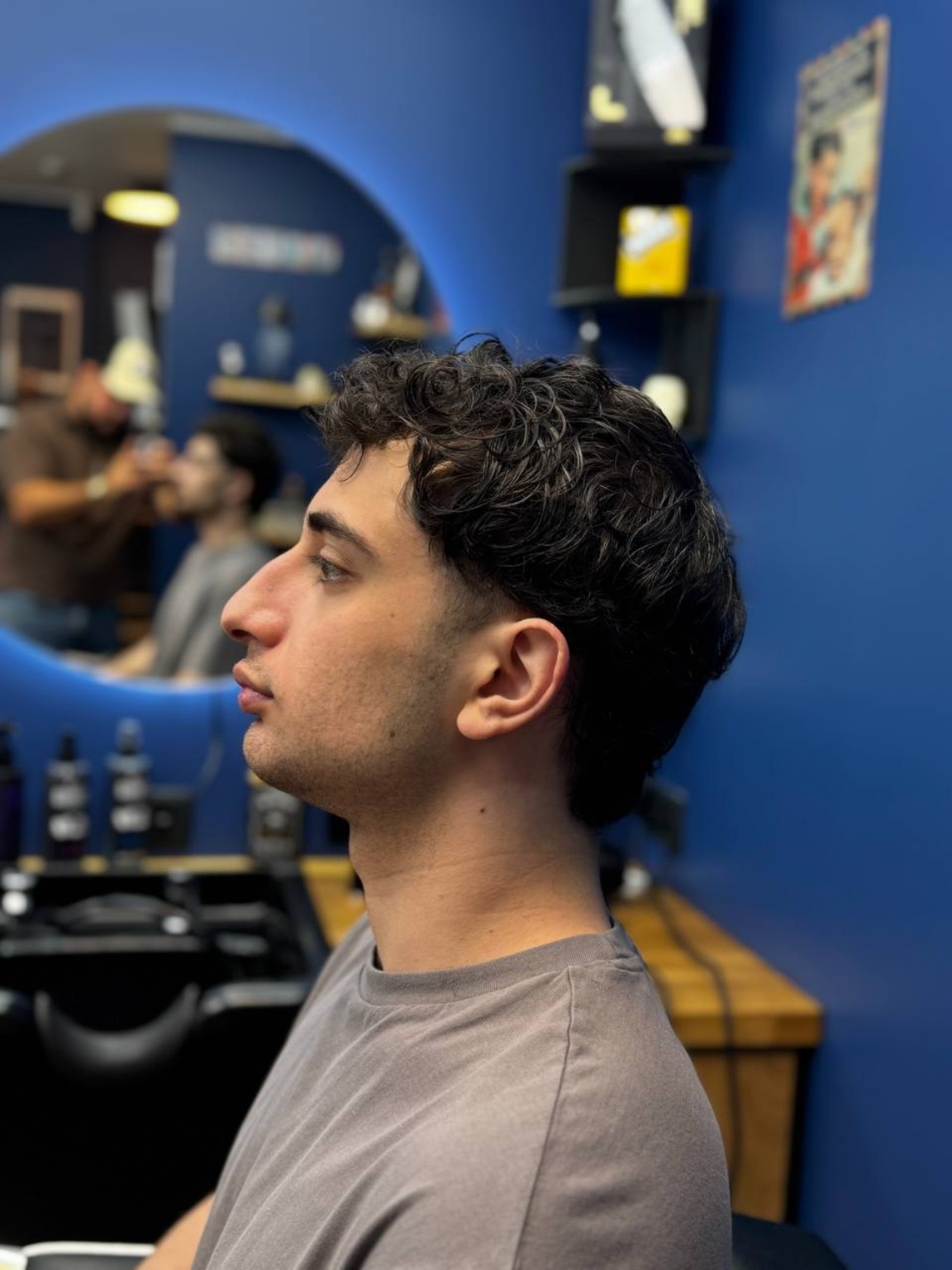 Curly fade after the haircut