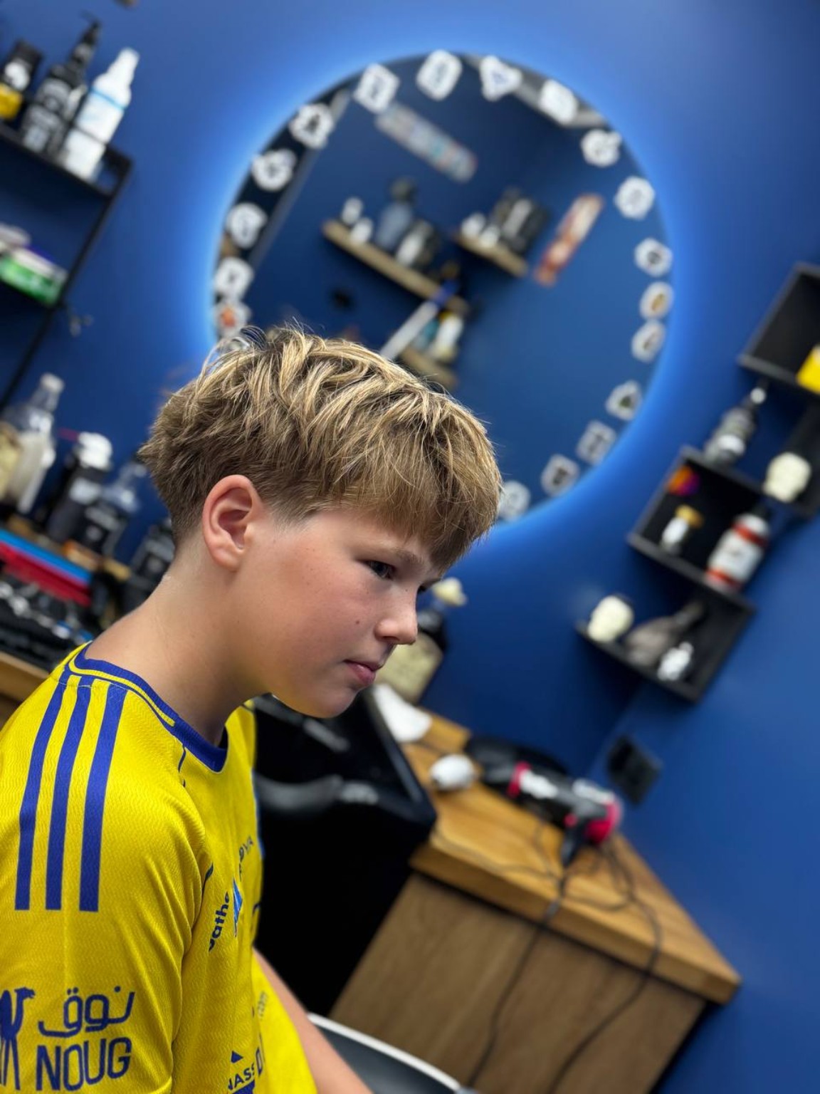 Finished children's textured haircut