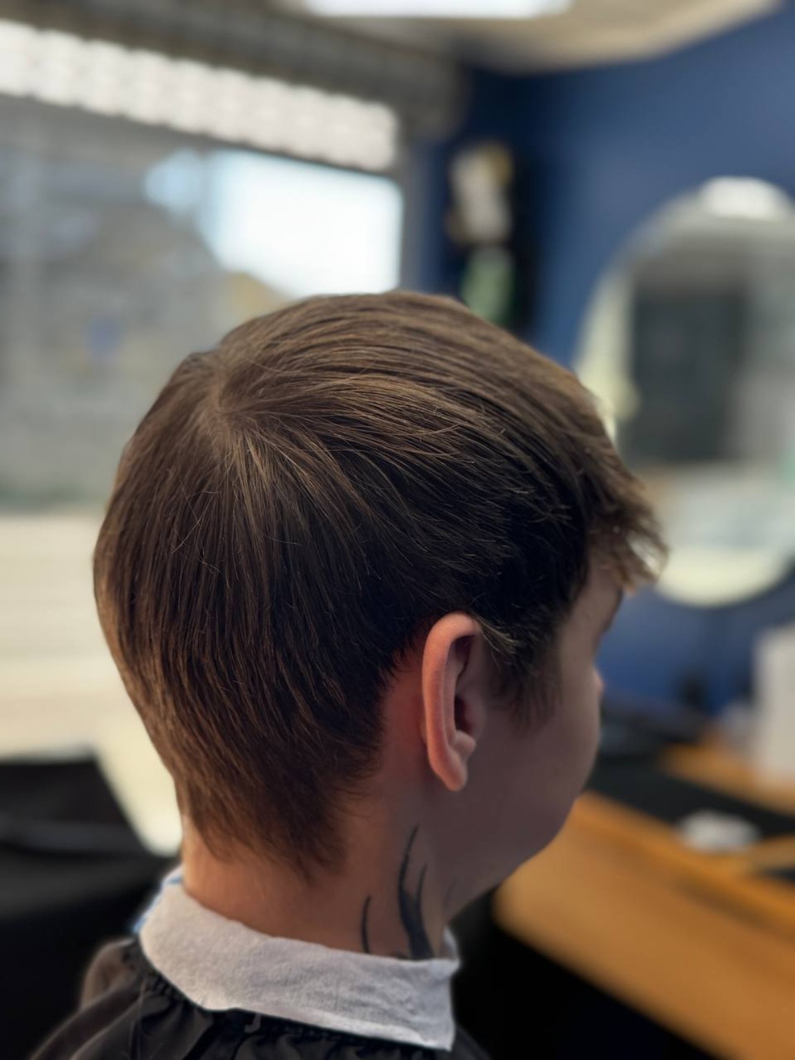 Long hair before the haircut